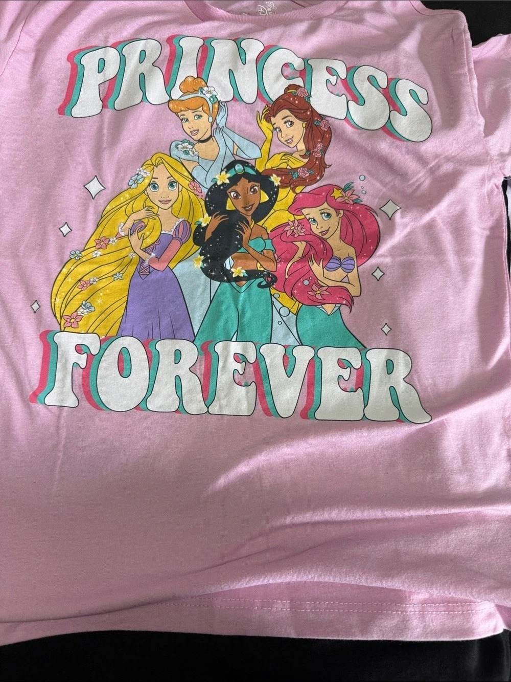 Disney Princess Graphic Tee Size M (7/8) Pink Like New